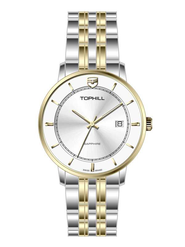  ĐỒNG HỒ TOPHILL TA037G.S6652 Nam Máy Quartz(pin) Kính sapphire Size 40mm 5ATM 