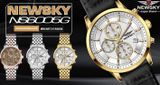  ĐỒNG HỒ NEWSKY NS6005G.L02 Nam máy quartz kính sapphire size 42mm 5ATM 
