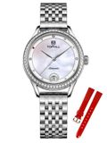  ĐỒNG HỒ TOPHILL TE032L.M1288 Nữ dây Thép 316L máy Automatic kính Sapphire Size 31mm 5ATM 