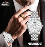  ĐỒNG HỒ NEWSKY NS8002G.S01 Nam máy automatic Kính sapphire Size 40mm 5ATM 