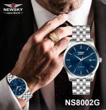  ĐỒNG HỒ NEWSKY NS8002G.S02 Nam máy automatic Kính sapphire Size 40mm 5ATM 