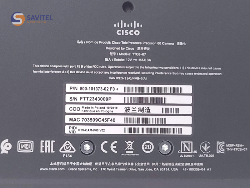  Camera hội nghị Cisco TelePresence Precision 60 