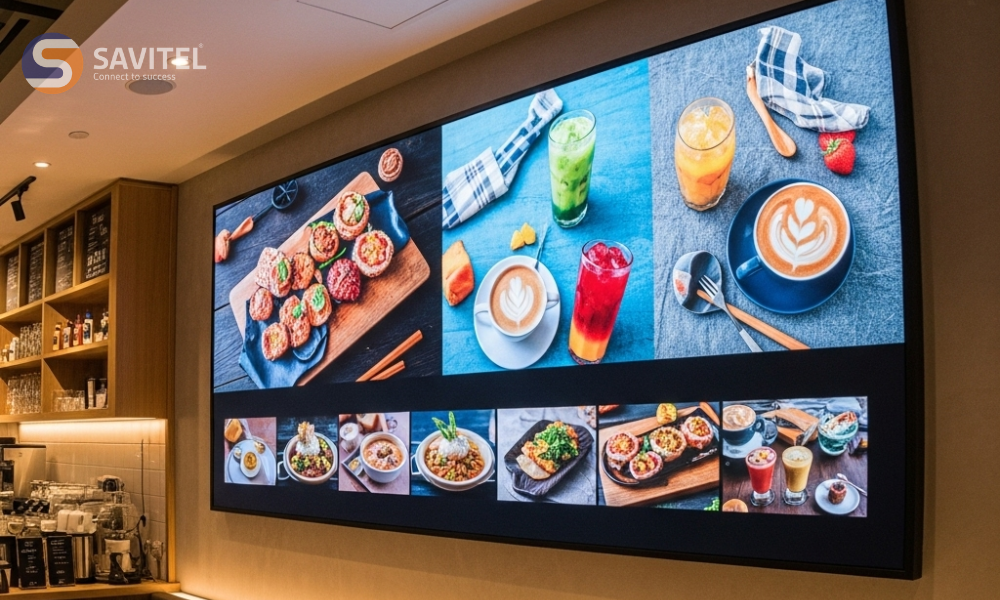  Màn hình LED quán Cafe trong nhà, ngoài trời 