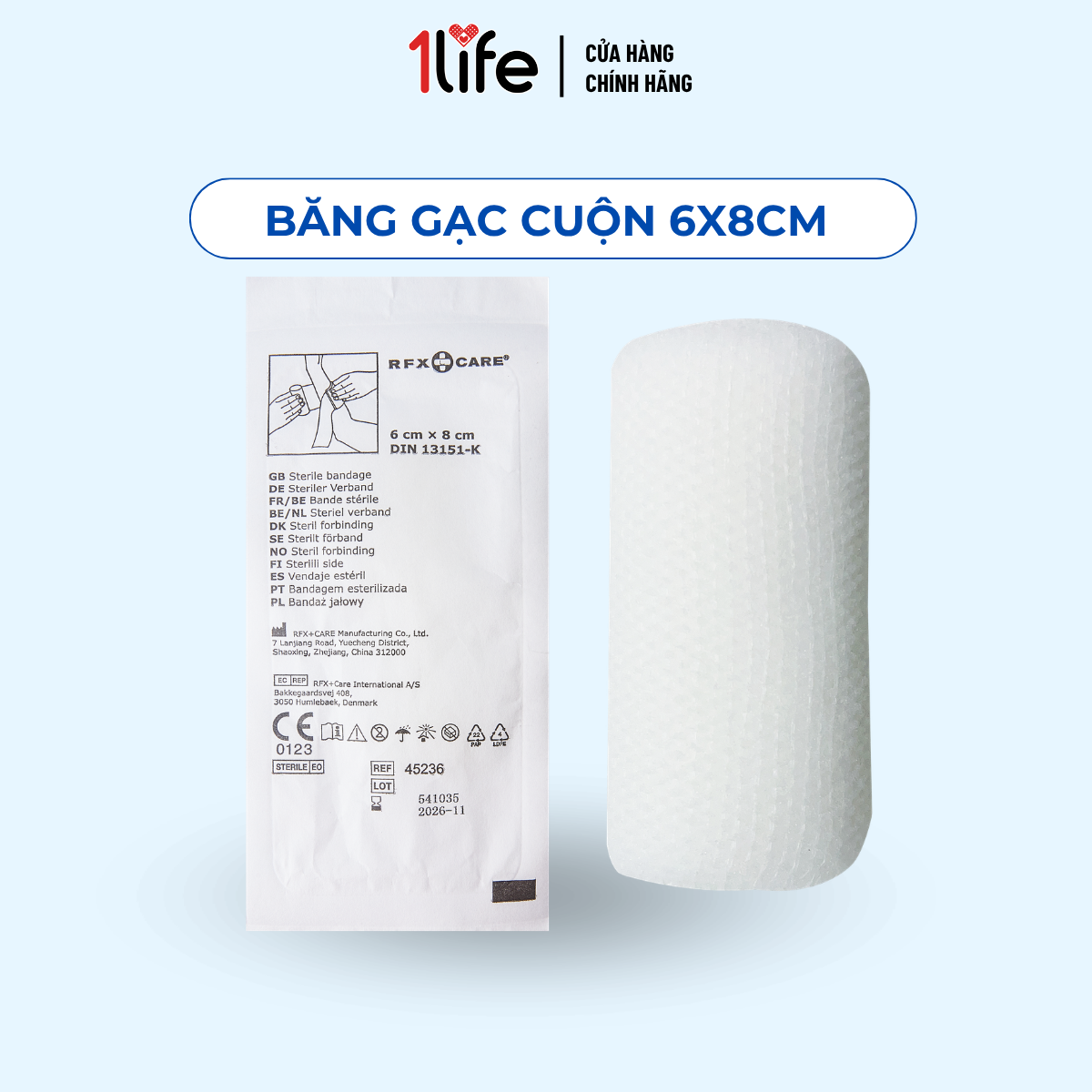  BĂNG GẠC CUỘN 6X8CM 