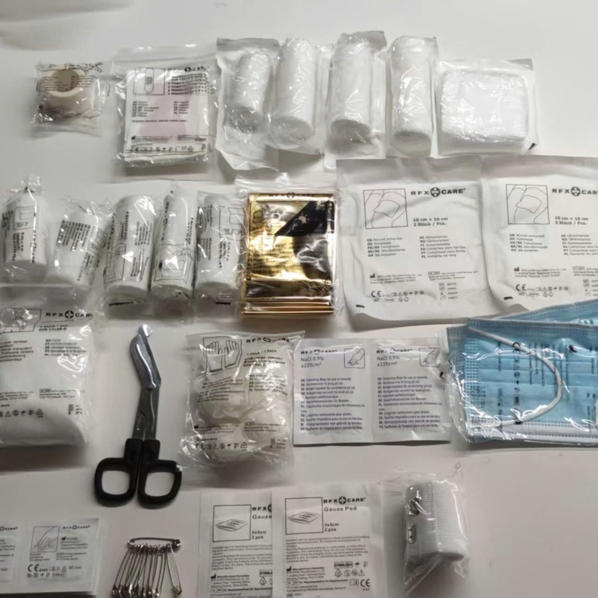  Túi sơ cứu nhanh cho gia đình, xe ô tô tiêu chuẩn Châu Âu DIN 13164 