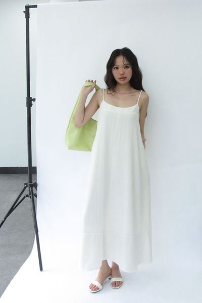  Đầm midi hai dây - Trắng - D0713 