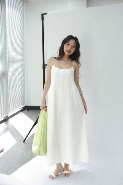  Đầm midi hai dây - Trắng - D0713 