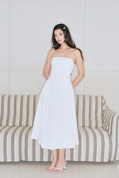  Đầm midi cúp ngực tùng bí - D0723 