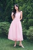  Đầm midi tùng bí - Hồng - D0736 