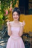  Đầm midi tùng bí - Hồng - D0736 