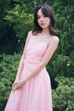  Đầm midi tùng bí - Hồng - D0736 