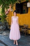  Đầm midi tùng bí - Hồng - D0736 