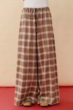  Quần dài kẻ ô - Nâu - Q0415 
