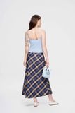  Chân váy midi kẻ ô - Xanh dương - S0295 