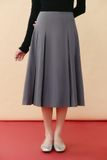  Chân váy xếp ly dáng lửng - Xám - S0302 