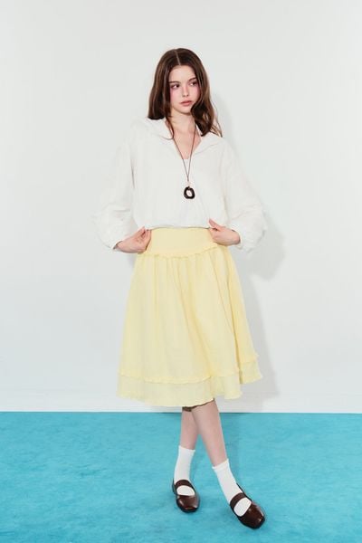  Áo khoác có nón vải polyester - Trắng - T1203 