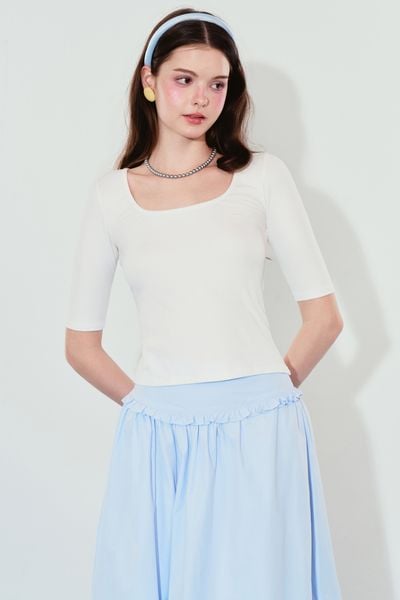  Áo thun tay lỡ - Trắng - T1204 