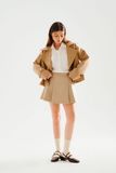  [Beige Nhạt] Trench coat dáng lửng - Beige - T1012 