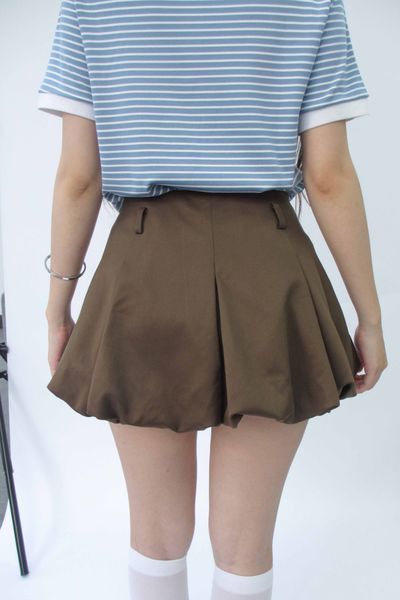  Chân váy bí xếp li - Nâu - S0288 