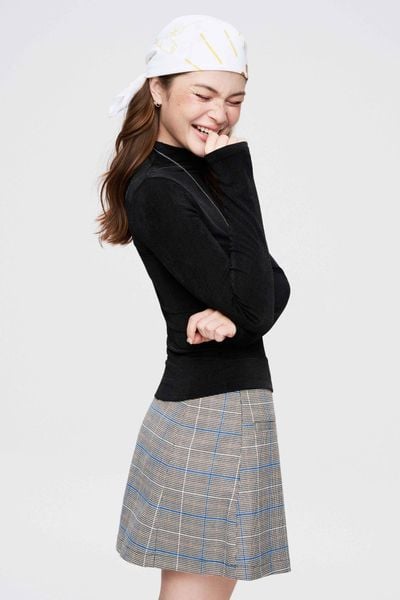  Áo tay dài cổ lọ - Đen - T1143 