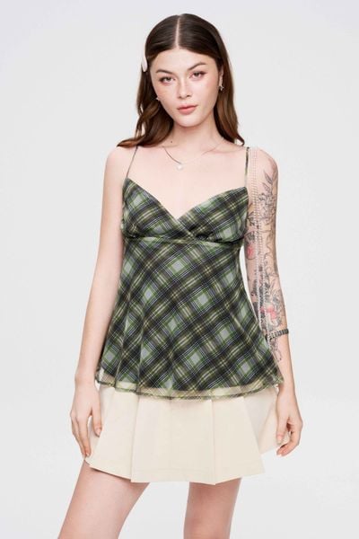  Áo hai dây cột nơ lưng - Xanh lá - T1147 