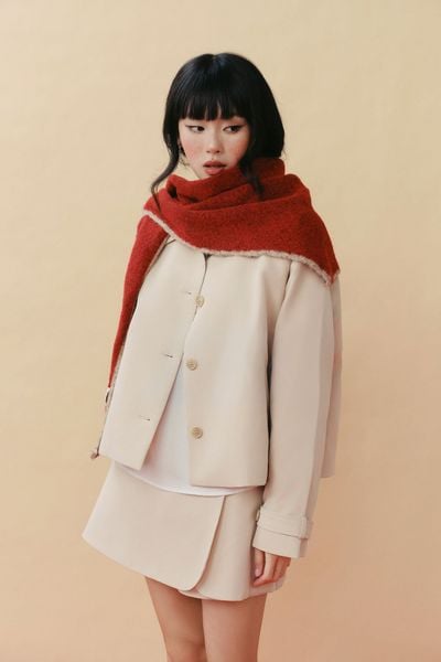  Áo măng-tô dáng ngắn - Beige - T1157 