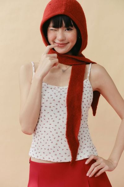  Áo hai dây hoa nhí - Trắng - T1160 