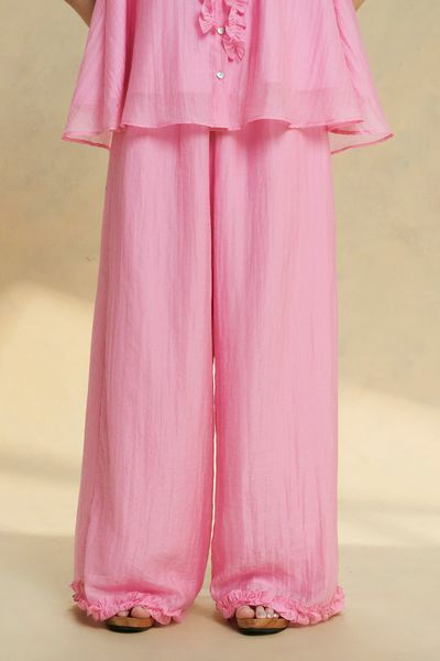  Quần ống suông trang trí bèo - Q0416 