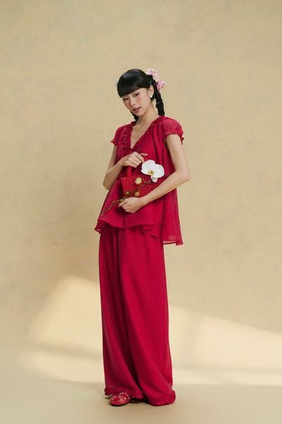  [PRE-ORDER] Quần ống suông trang trí bèo - Q0416 