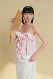  Áo dây gắn bèo - Hồng - T1182 