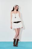  Chân váy xòe chiết ly - Trắng - S0308 