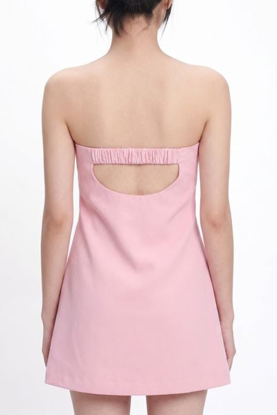  Đầm ống đính nơ - Hồng - D0565 