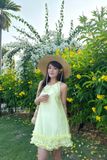  Đầm bèo rút nhún - Vàng - D0733 