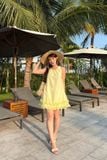  Đầm bèo rút nhún - Vàng - D0733 