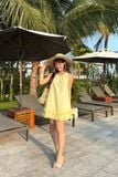  Đầm bèo rút nhún - Vàng - D0733 