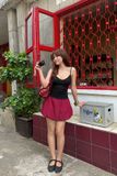  Chân váy bí rút nhún - Đỏ - S0305 