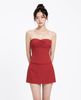 Áo corset nhún ngực - Đỏ - T1171