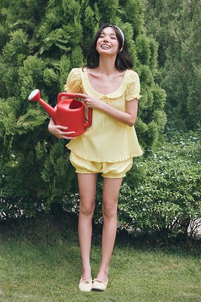  Quần ngắn dáng bí phối bèo - Q0419 