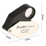  Kính lúp cầm tay Pro’sKit MA-014 – 8x, có đèn LED 