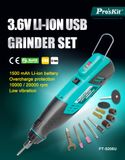  Máy mài cầm tay mini không dây Pro'sKit PT-5206U (Li-ion 3.6V 1500mAh) 
