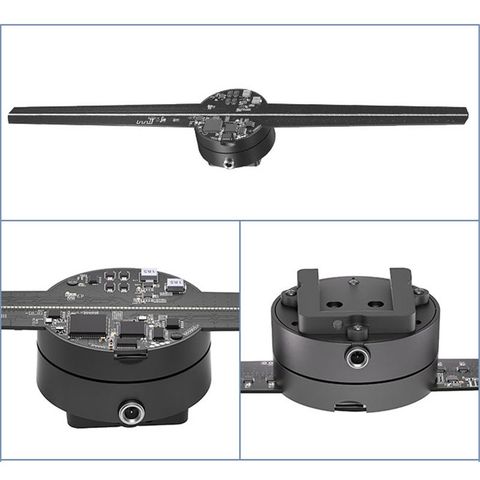 Quạt đèn LED 3D Hologram, quạt ba chiều Aturos Z2H có Cloud và Holowall, 42cm,  384 pcs LED