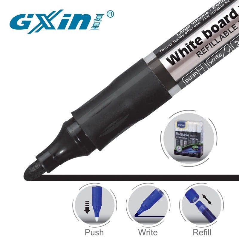 Bút Lông Viết Bảng Trắng Gxin (5 Cây) - Bút Lông Gxin Viết Bảng Xóa Được