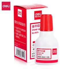 Mực Con DẤU DELI 40ML - Mực In con Dấu Nước Dùng Đóng Tất Cả Con Dấu