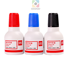 Mực Con DẤU DELI 40ML - Mực In con Dấu Nước Dùng Đóng Tất Cả Con Dấu