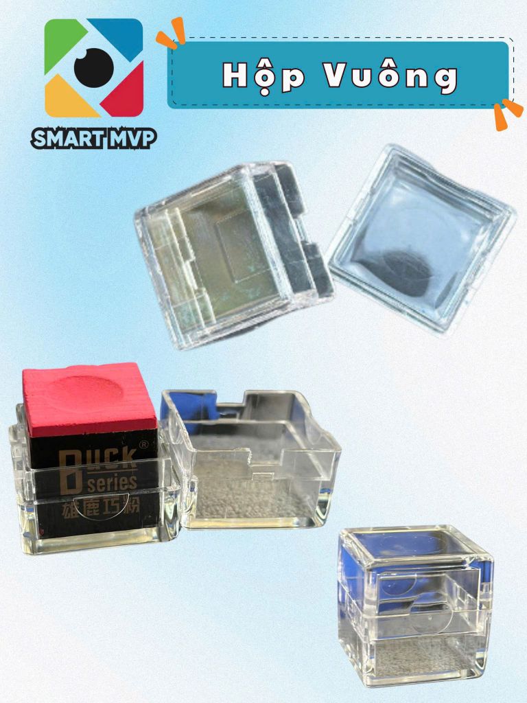 2 Hộp Đựng Lơ Bida Cá Nhân Trong Suốt - Hộp Đựng Viên Lơ Bida Trong Suốt Nhựa ABS