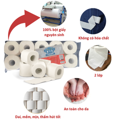Giấy vệ sinh cuộn nhỏ hãng TMCARE mã TM-CN