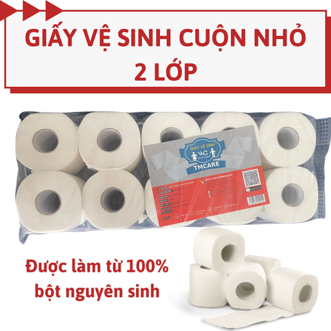 Giấy vệ sinh cuộn nhỏ hãng TMCARE mã TM-CN