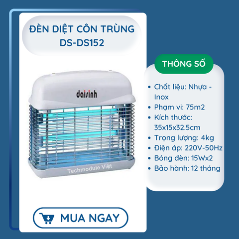 Đèn diệt côn trùng hãng ĐẠI SINH mã DS-DS152