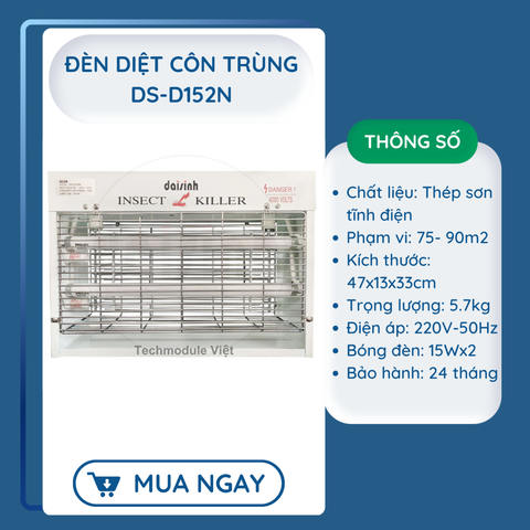 Đèn diệt côn trùng hãng ĐẠI SINH mã DS-D152N