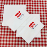 


																	 Khăn giấy ăn in logo CHÍCH CHOÈ 